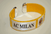AC MILAN YELLOW SUPER THICK FLEXIBLE BRACELET WRISTBAND .. FOOTBALL SOCCER CLUB .. NEW