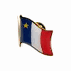 ACADIA FLAG SMALL METAL LAPEL PIN BADGE  .. ACADIE .. NEW