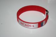 ACADIA RED FLEXBILE C BRACELET WRISTBAND .. ACADIAN FLAG ..  NEW