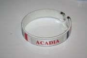 ACADIA WHITE FLEXIBLE C BRACELET WRISTBAND .. ACADIAN FLAG ..  NEW