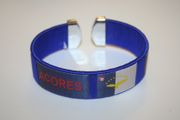 ACORES BLUE SUPER THICK COUNTRY FLAG FLEXIBLE BRACELET WRISTBAND .. AZORES .. NEW