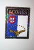 ACORES COUNTRY FLAG SMALL METALIC CAR AUTOMOBILE BUMPER STICKER DECAL EMBLEM .. AZORES NEW