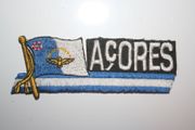 ACORES COUNTRY FLAG WORD IRON-ON PATCH CREST BADGE .. AZORES .. NEW