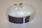 ACORES WHITE SUPER THICK COUNTRY FLAG FLEXIBLE BRACELET WRISTBAND .. AZORES .. NEW