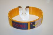 ACORES YELLOW SUPER THICK COUNTRY FLAG FLEXIBLE BRACELET WRISTBAND ....  AZORES .. NEW