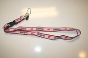 ADIDAS WHITE AND RED HIGH QUALITY LANYARD KEYCHAIN PASSHOLDER ... NEW