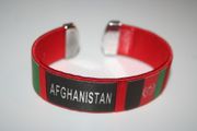 AFGHAN ISTAN RED SUPER THICK COUNTRY FLAG FLEXIBLE BRACELET WRISTBAND ... NEW