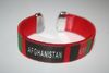 AFGHAN ISTAN RED SUPER THICK COUNTRY FLAG FLEXIBLE BRACELET WRISTBAND ... NEW
