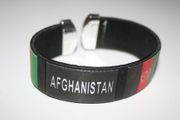 AFGHANISTAN BLACK SUPER THICK COUNTRY FLAG FLEXIBLE BRACELET WRISTBAND ... NEW