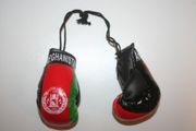 AFGHANISTAN COUNTRY FLAG MINIATURE BOXING GLOVES TO HANG OVER YOUR CAR MIRROR... NEW