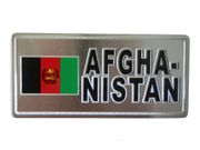 AFGHANISTAN COUNTRY FLAG SMALL METAL LICENSE PLATE STICKER .. NEW