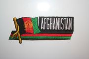 AFGHANISTAN COUNTRY FLAG WORD  SIDEKICK  IRON-ON PATCH CREST BADGE .. NEW