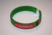 AFGHANISTAN GREEN COUNTRY FLAG FLEXIBLE METAL NYLON BRACELET ... NEW
