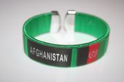 AFGHANISTAN GREEN SUPER THICK COUNTRY FLAG FLEXIBLE BRACELET .. NEW