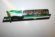 AFGHANISTAN OLD COUNTRY FLAG METAL BUMPER STICKER DECAL EMBLEM .. NEW