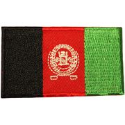 AFGHANISTAN SMALL COUNTRY FLAG  IRON ON EMBROIDERED PATCH CREST BADGE .. NEW