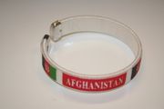 ***SOLD OUT ***AFGHANISTAN WHITE COUNTRY FLAG FLEXIBLE  BRACELET WRISTBAND ... NEW