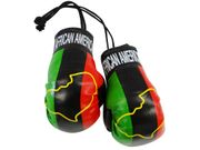 AFRICAN AMERICA COUNTRY FLAG MINI BOXING GLOVES ..HIGH QUALITY .. NEW