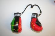 AFRICAN AMERICAN COUNTRY FLAG MINIATURE BOXING GLOVES .. SOUTH AFRICA ... NEW