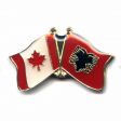 ALBANIA / CANADA COUNTRY FLAG SMALL METAL FRIENDSHIP LAPEL PIN BADGE .. NEW