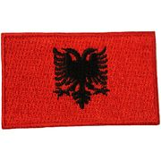 ALBANIA Country Flag Iron - On PATCH CREST BADGE