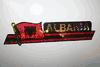 ALBANIA COUNTRY FLAG LONG METAL BUMPER STICKER DECAL EMBLEM . NEW