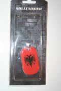 ALBANIA COUNTRY FLAG METAL DOG TAG NECKLACE PENDANT .. NEW 