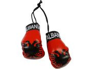 ALBANIA COUNTRY FLAG MINI BOXING GLOVES ..HIGH QUALITY .. NEW