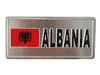 ALBANIA COUNTRY FLAG SMALL METAL LICENSE PLATE STICKER DECAL EMBLEM .. NEW
