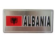 ALBANIA COUNTRY FLAG SMALL METAL LICENSE PLATE STICKER DECAL EMBLEM .. NEW