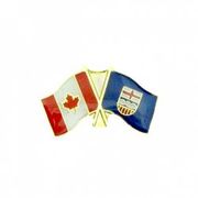 ALBERTA / CANADA PRIVINCIAL FLAG SMALL METAL FRIENDSHIP  LAPEL PIN BADGE . NEW