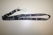 ALFA ROMEO BLACK HIGH QUALITY LANYARD KEYCHAIN PASSHOLDER .. NEW