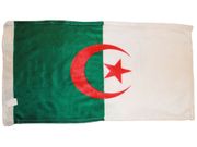 ALGERIA 12" X 18" INCHES COUNTRY FLAG HIGH QUALITY FLAG WITH SLEAVE WITHOUT STICK .. FIFA SOCCER WORLD CUP .. NEW