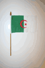 ALGERIA COUNTRY 4" X 6" SMALL STICK FLAG WITH 10" POLE ..NEW