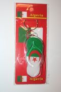 ALGERIA COUNTRY FLAG SHOE SANDLE KEYCHAIN .. NEW