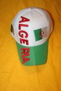 ALGERIA COUNTRY FLAG WHITE HAT CAP ... FIFA WORLD CUP SOCCER FOOTBALL . NEW