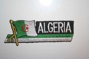 ALGERIA COUNTRY FLAG WORD IRON-ON PATCH CREST BADGE .. NEW