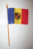 ANDORRA COUNTRY 4" X 6"  SMALL STICK FLAG WITH 10 INCH POLE .. NEW
