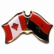 ANGOLA / CANADA COUNTRY FLAG SMALL METAL FRIENDSHIP LAPEL PIN BADGE .. NEW