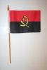 ANGOLA COUNTRY 4" X 6" SMALL STICK FLAG WITH 10" POLE .. NEW