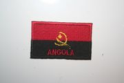 ANGOLA COUNTRY FLAG SMALL IRON ON PATCH CREST BADGE ..NEW
