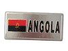 ANGOLA COUNTRY FLAG SMALL METAL  LICENSE PLATE  STICKER DECAL EMBLEM .. NEW
