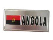 ANGOLA COUNTRY FLAG SMALL METAL  LICENSE PLATE  STICKER DECAL EMBLEM .. NEW