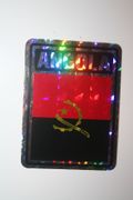 ANGOLA COUNTRY FLAG SMALL METALIC CAR AUTOMOBILE BUMPER STICKER DECAL EMBLEM .. NEW