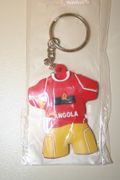 ANGOLA COUNTRY FLAG SOCCER FOOTBALL RED JERSEY KEYCHAIN ... NEW
