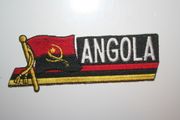 ANGOLA COUNTRY FLAG WORD IRON-ON PATCH CREST BADGE .. NEW