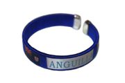 ANGUILLA BLUE COUNTRY FLAG C' BRACELET WRISTBAND ... ADULT SIZE.. NEW
