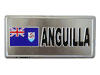 ANGUILLA COUNTRY FLAG SMALL METAL LICENSE PLATE STICKER DECAL EMBLEM .. NEW