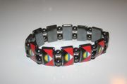 ANTIGUA & BARBUDA COUNTRY FLAG FLEXIBLE METAL SPORTS BRACELET ... NEW