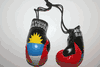 ANTIGUA & BARBUDA COUNTRY FLAG PAIR OF MINIATURE BOXING GLOVES .. NEW